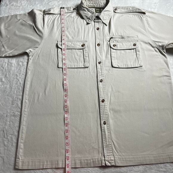 Merrill & Forbes Outfitter drill & twill Men’s Button Down Beige Shirt sz Large - Picture 4 of 7